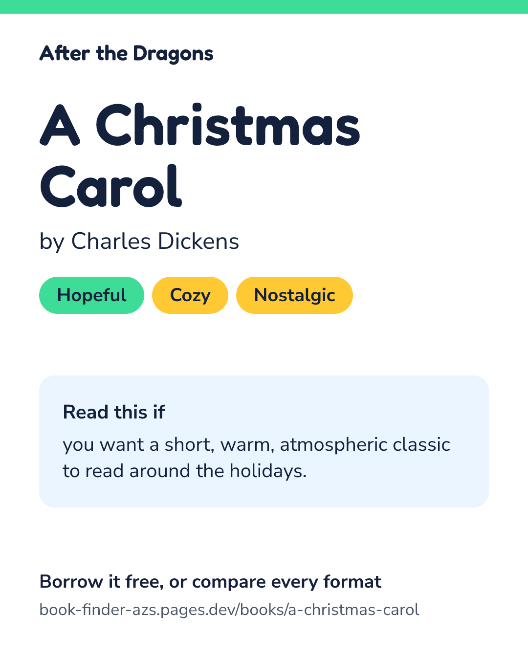 Share card for A Christmas Carol