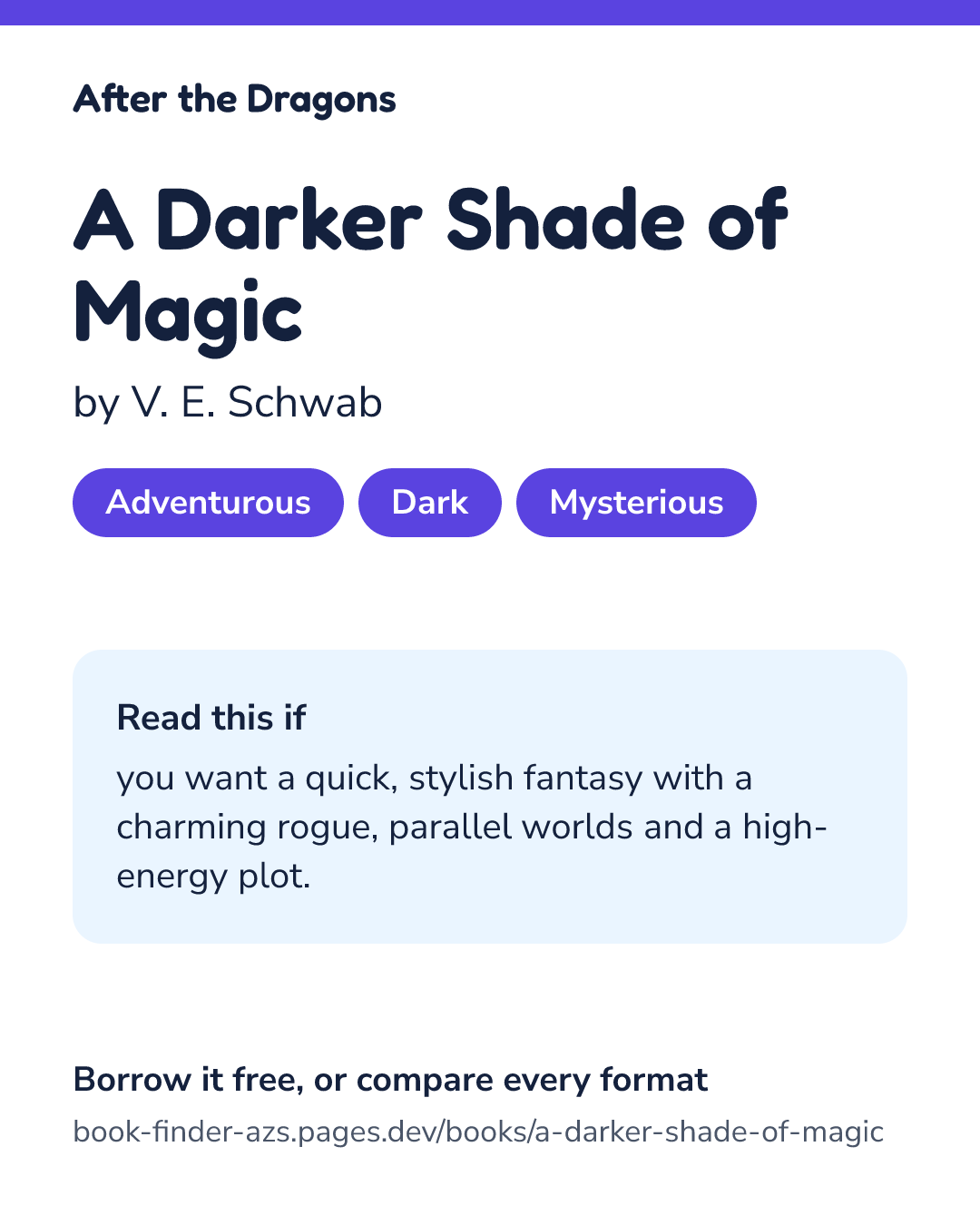 Share card for A Darker Shade of Magic