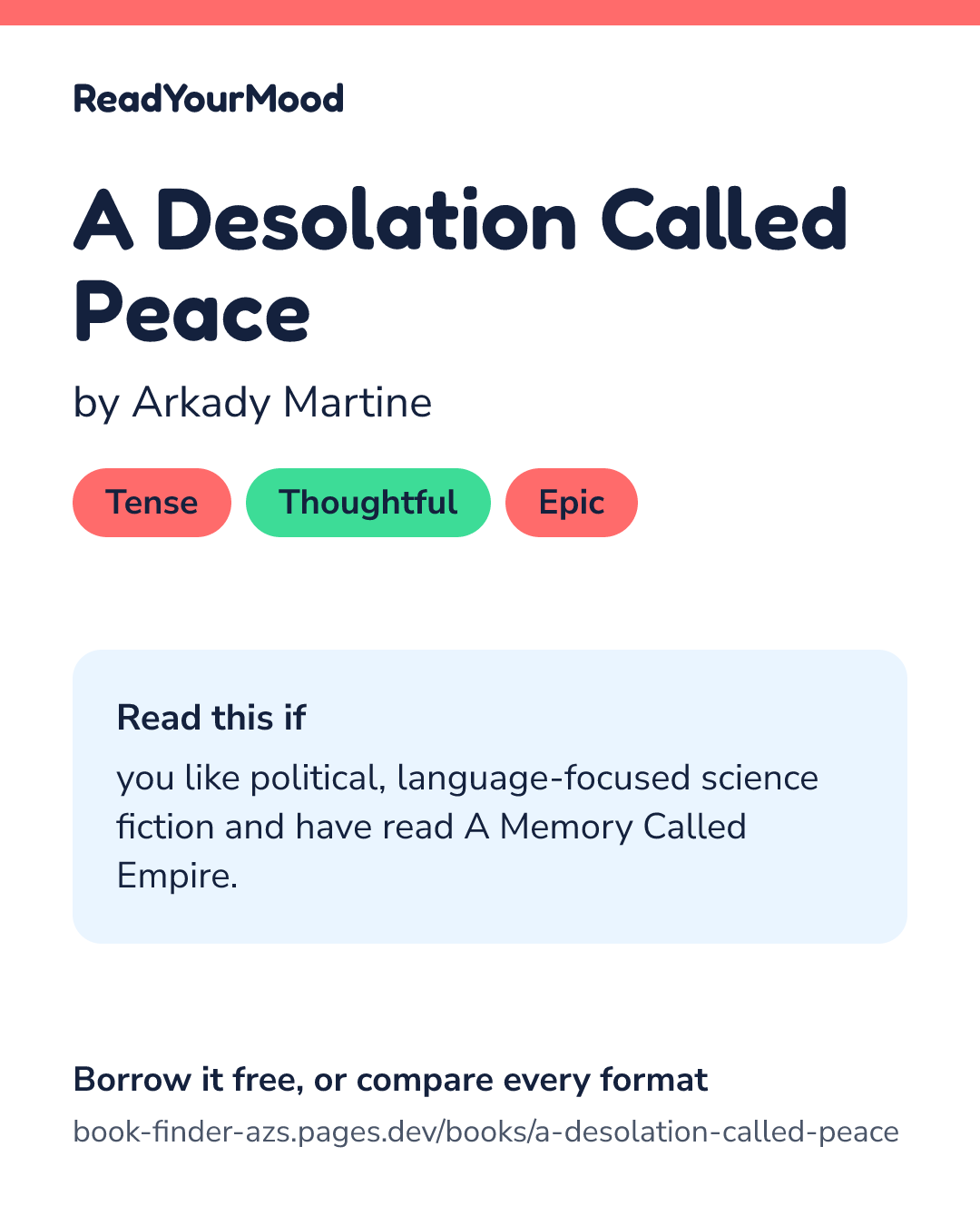 Share card for A Desolation Called Peace