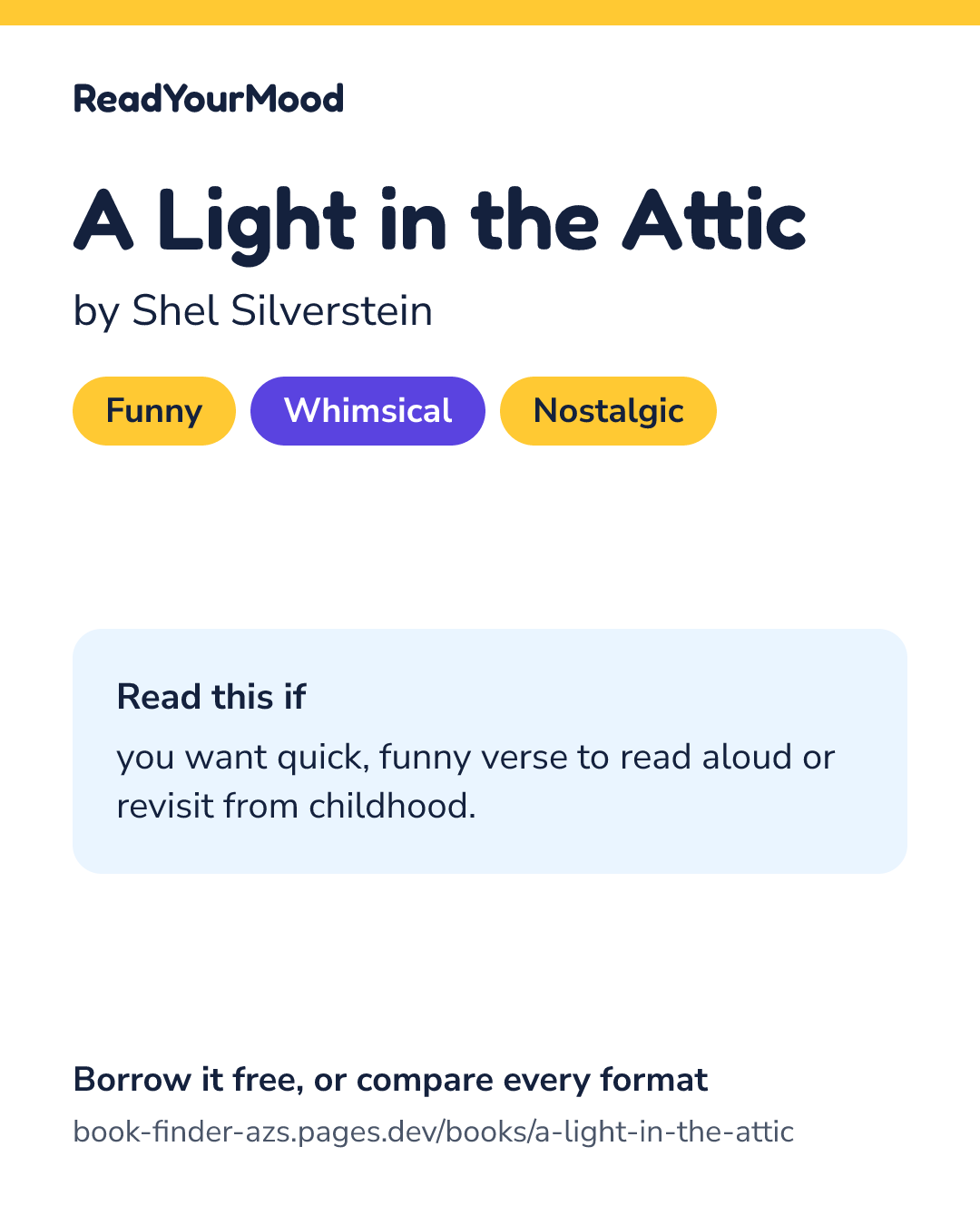 Share card for A Light in the Attic