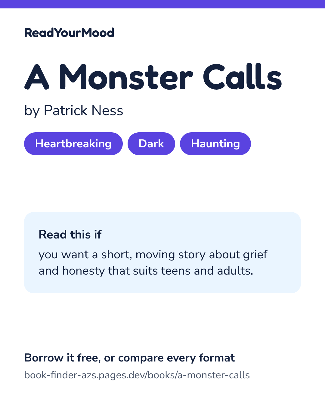 Share card for A Monster Calls