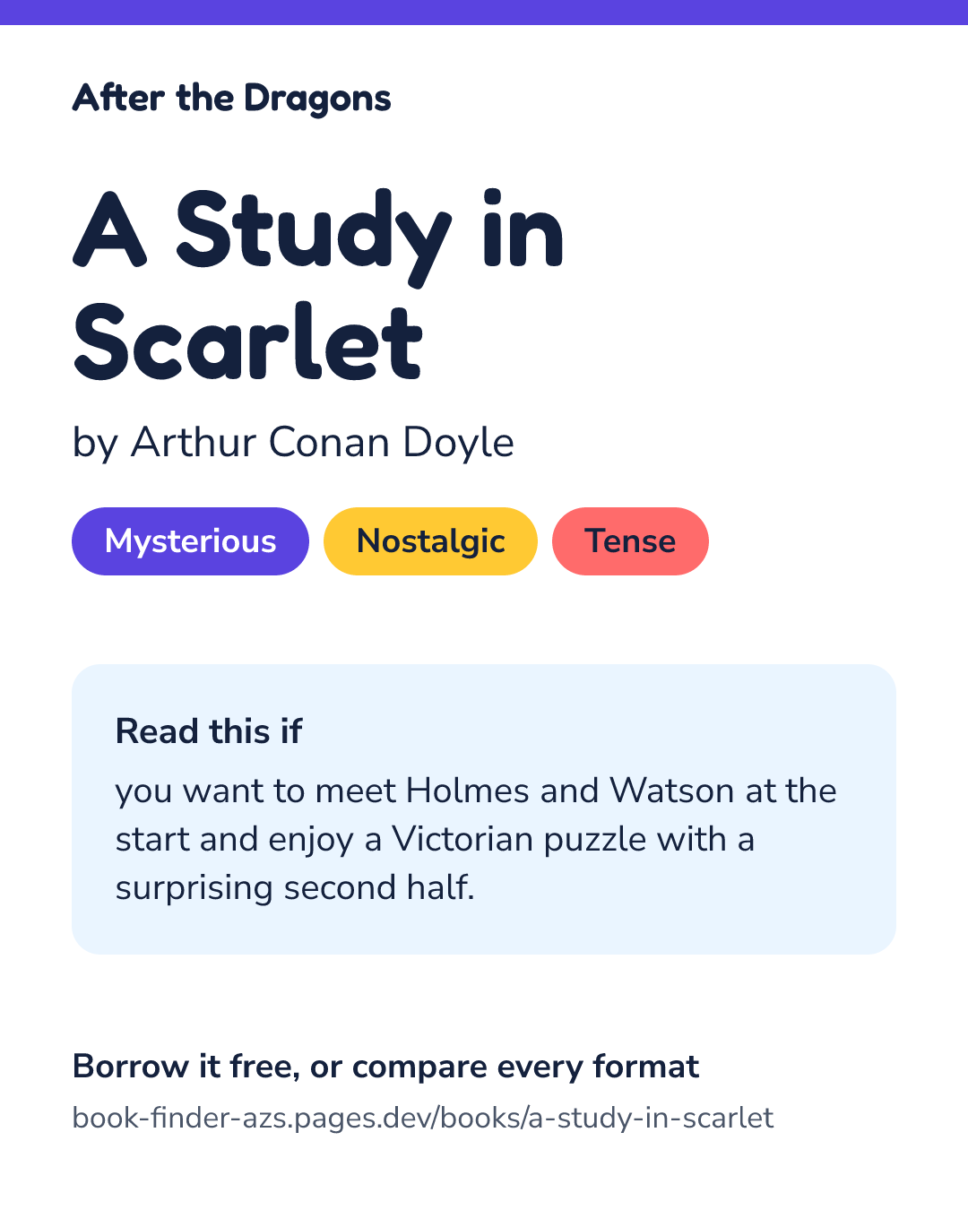 Share card for A Study in Scarlet