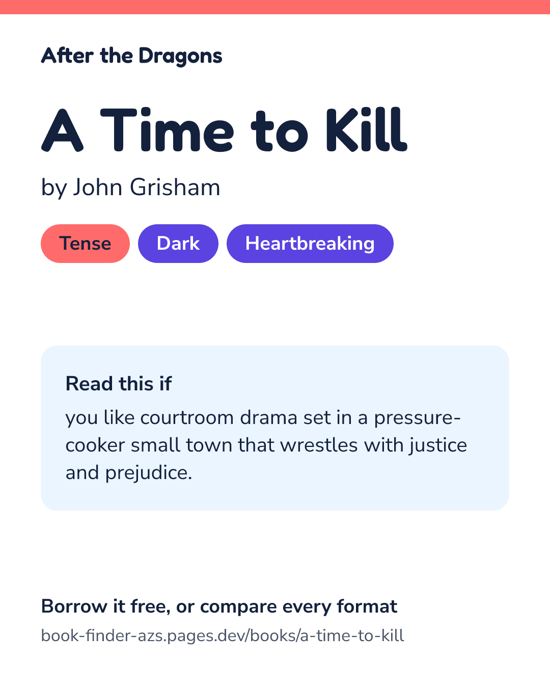 Share card for A Time to Kill