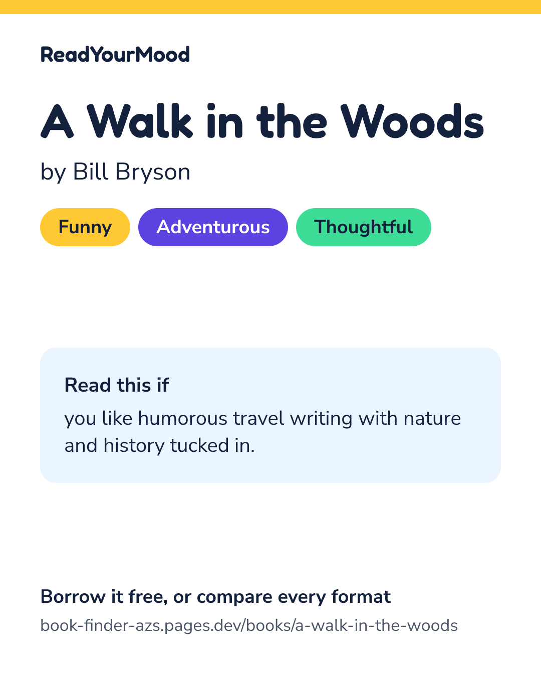 Share card for A Walk in the Woods