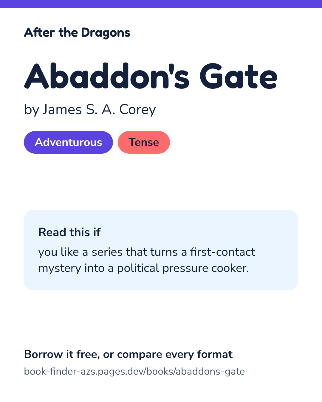 Share card for Abaddon's Gate