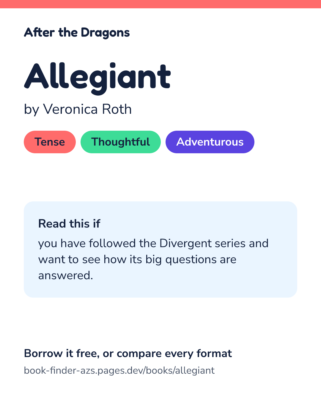 Share card for Allegiant