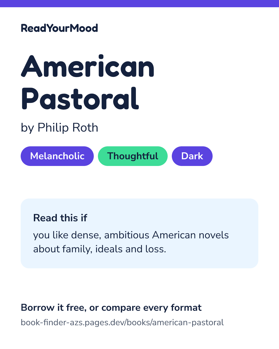 Share card for American Pastoral