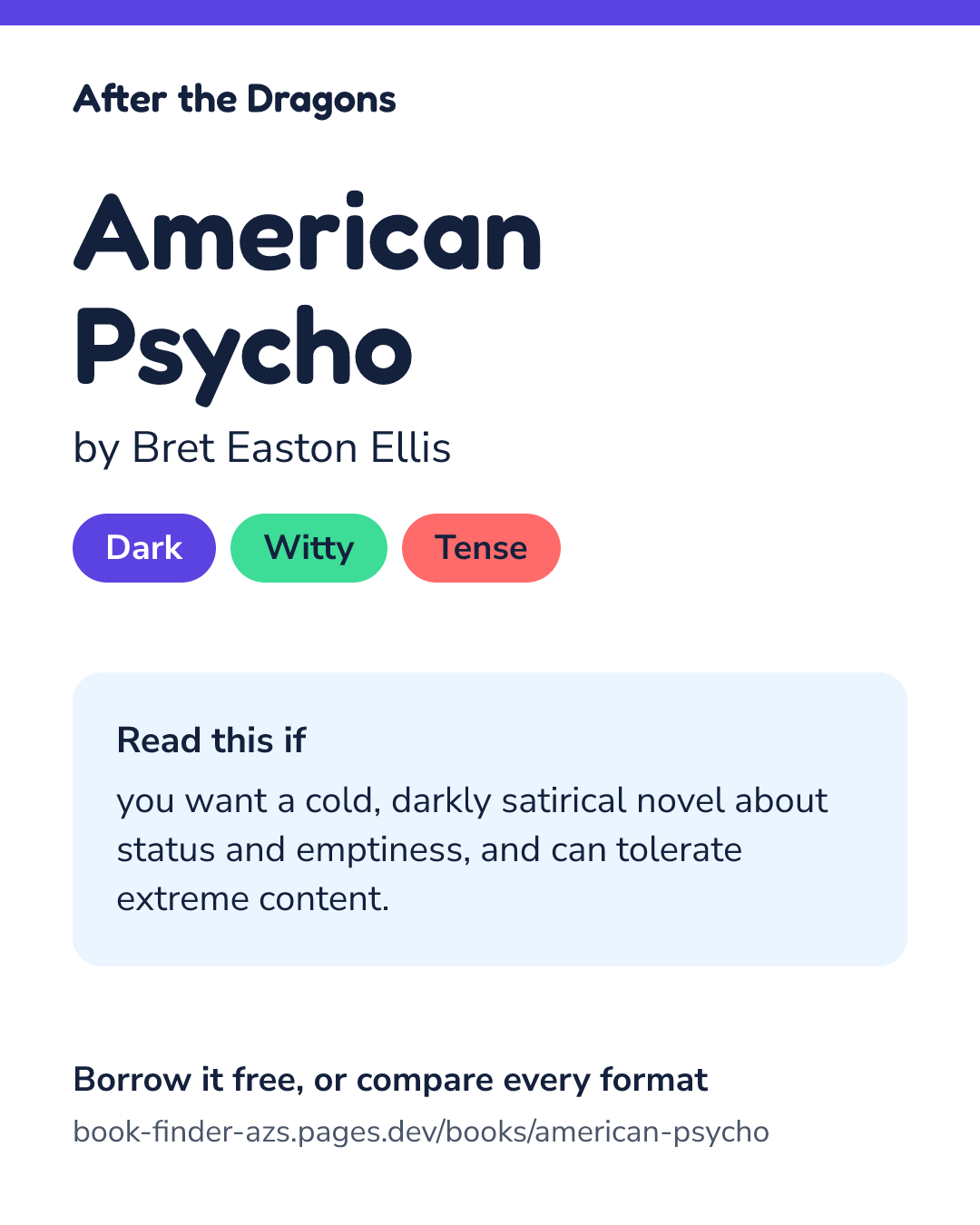 Share card for American Psycho