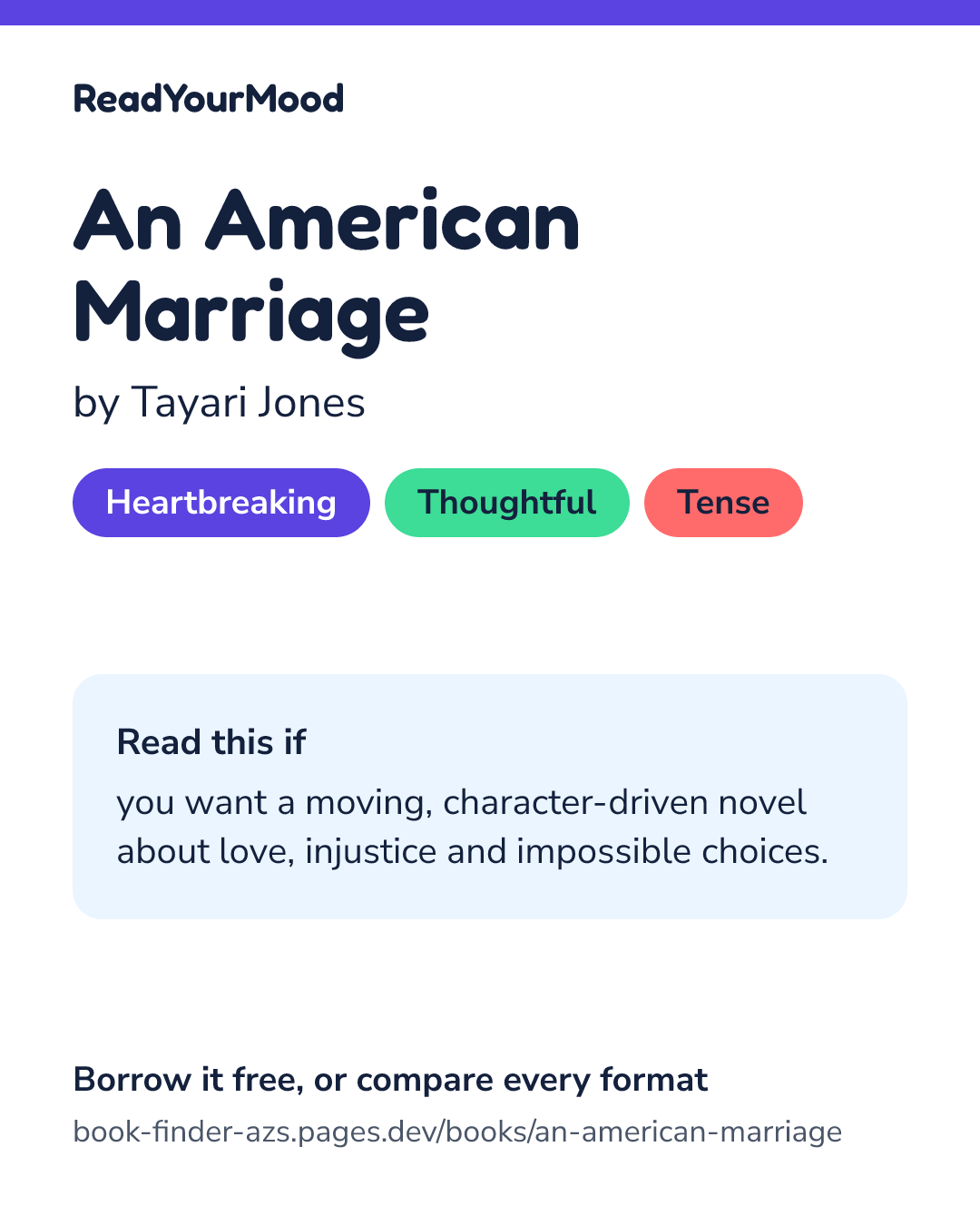 Share card for An American Marriage