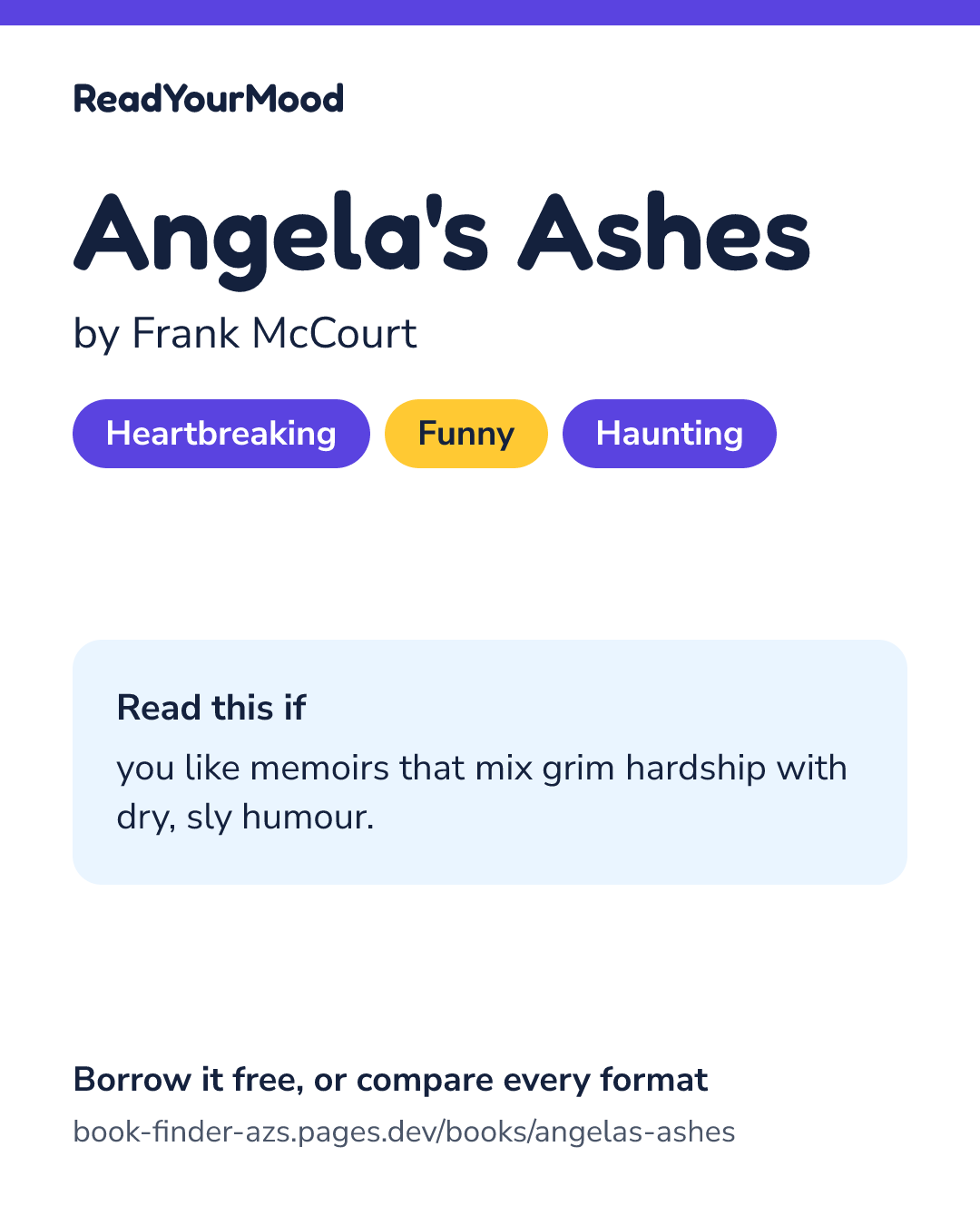 Share card for Angela's Ashes