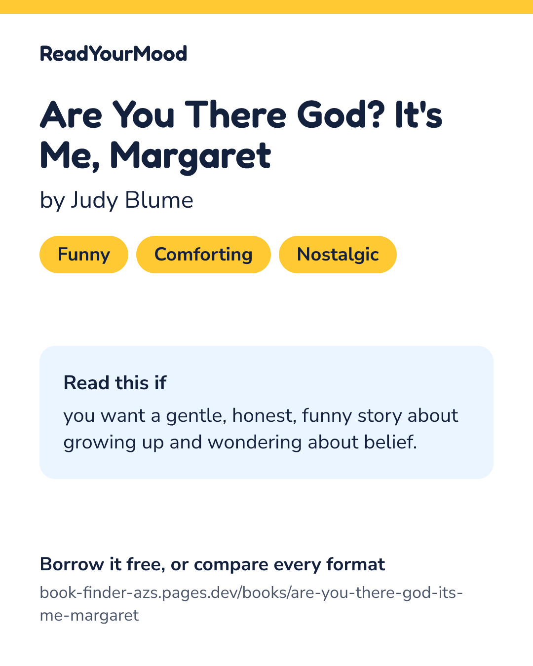 Share card for Are You There God? It's Me, Margaret