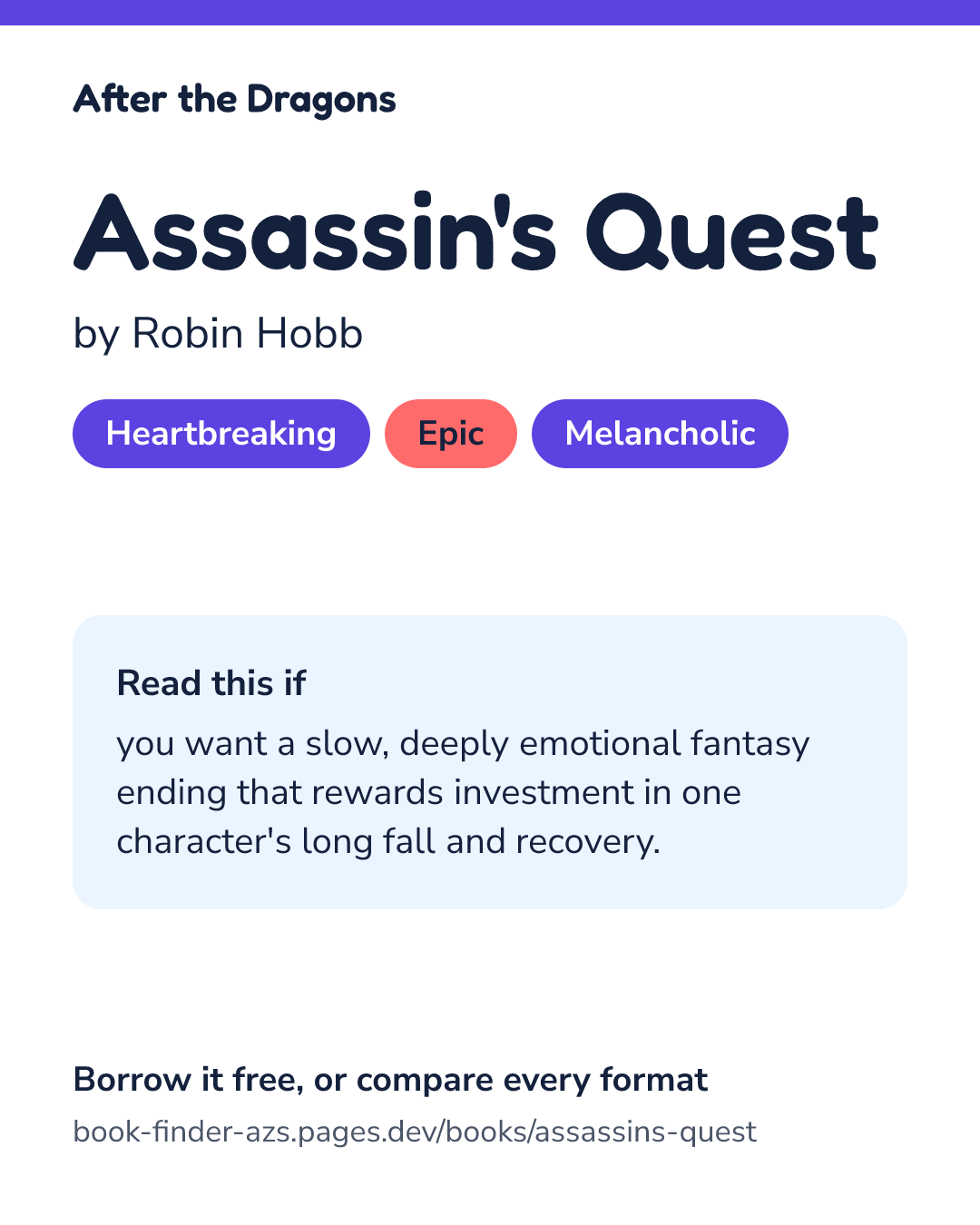 Share card for Assassin's Quest