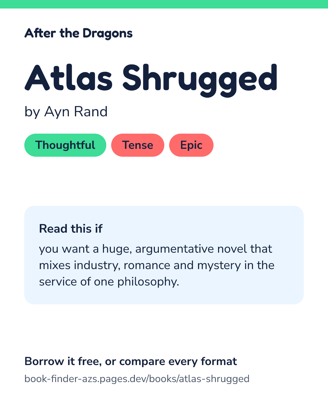 Share card for Atlas Shrugged