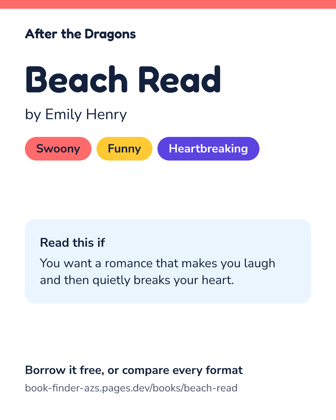 Share card for Beach Read