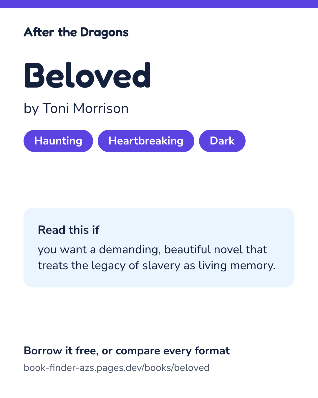 Share card for Beloved