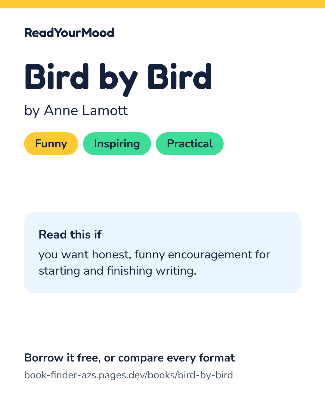 Share card for Bird by Bird