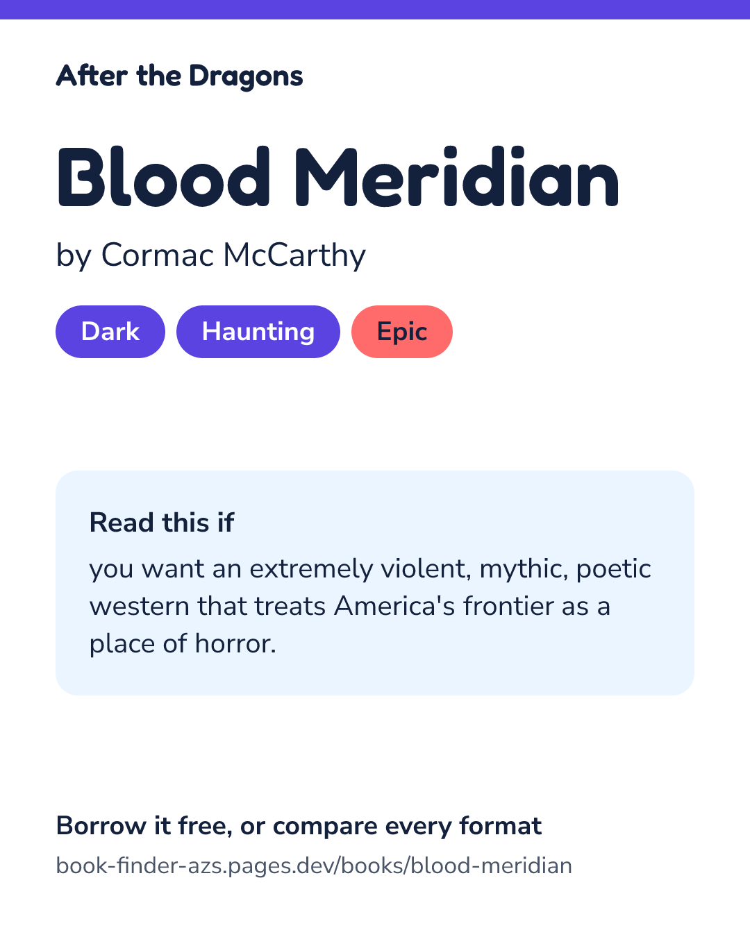 Share card for Blood Meridian