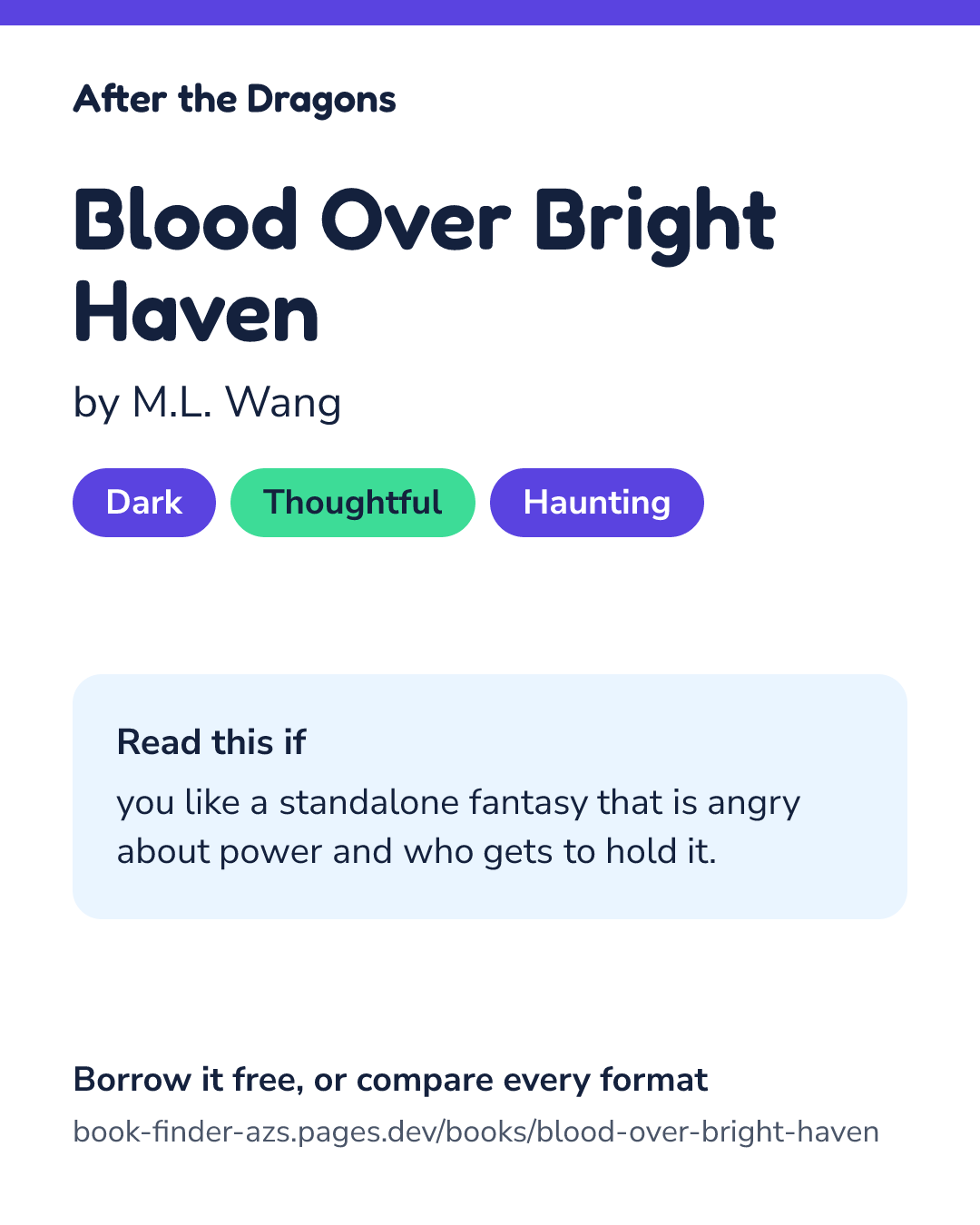 Share card for Blood Over Bright Haven