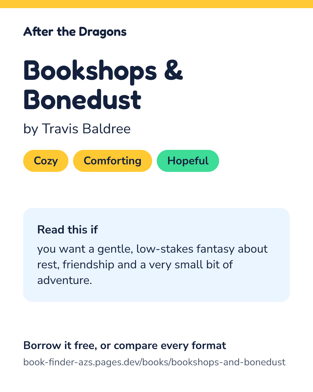 Share card for Bookshops & Bonedust