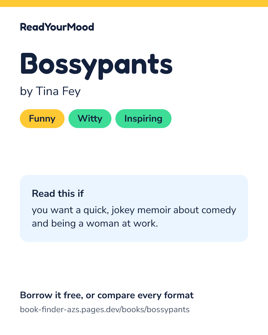 Share card for Bossypants