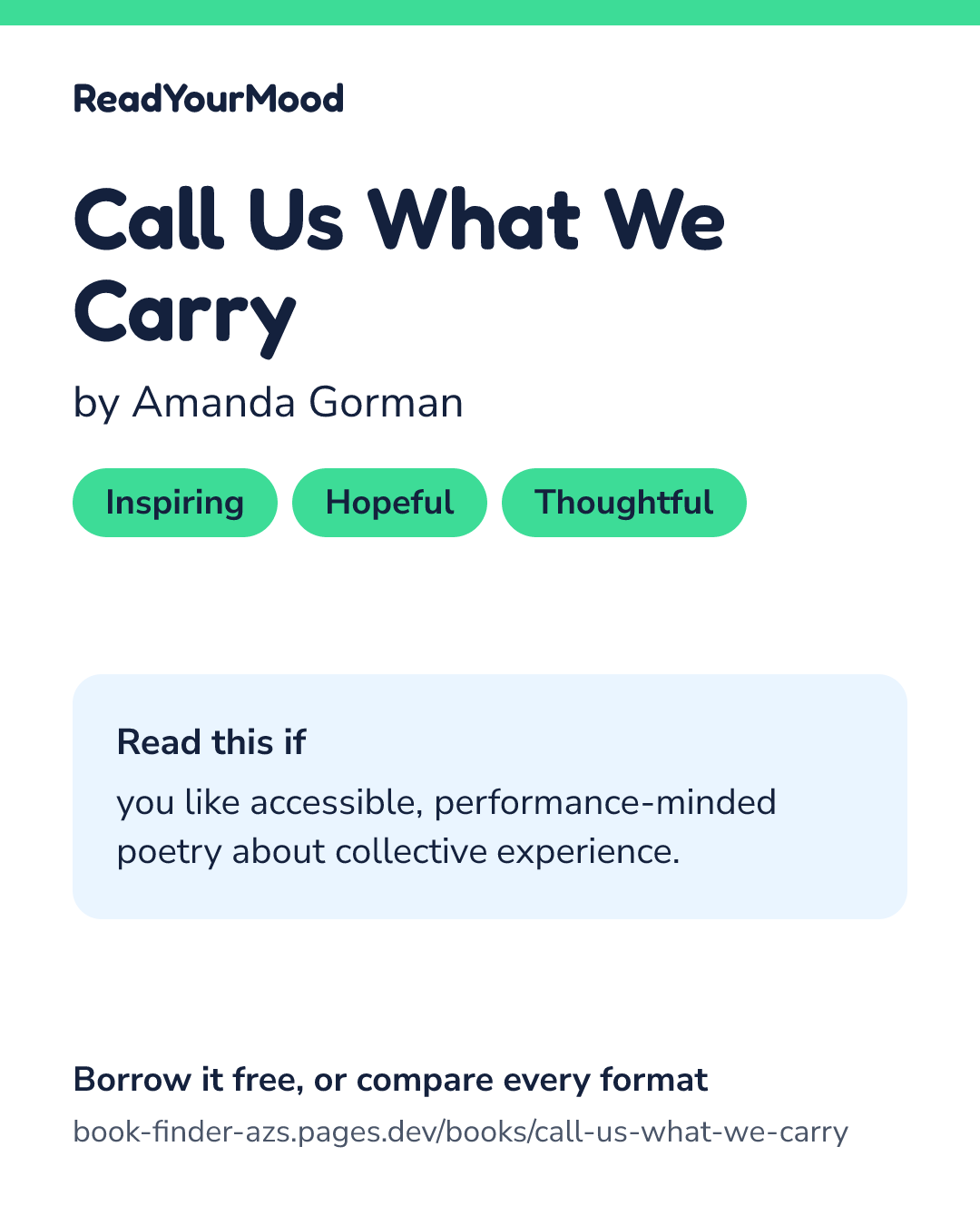 Share card for Call Us What We Carry