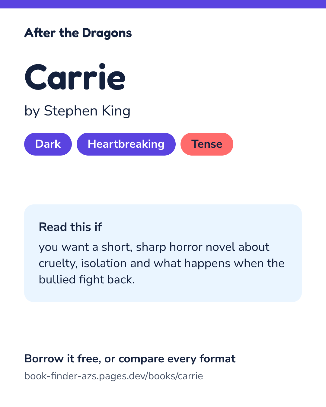 Share card for Carrie