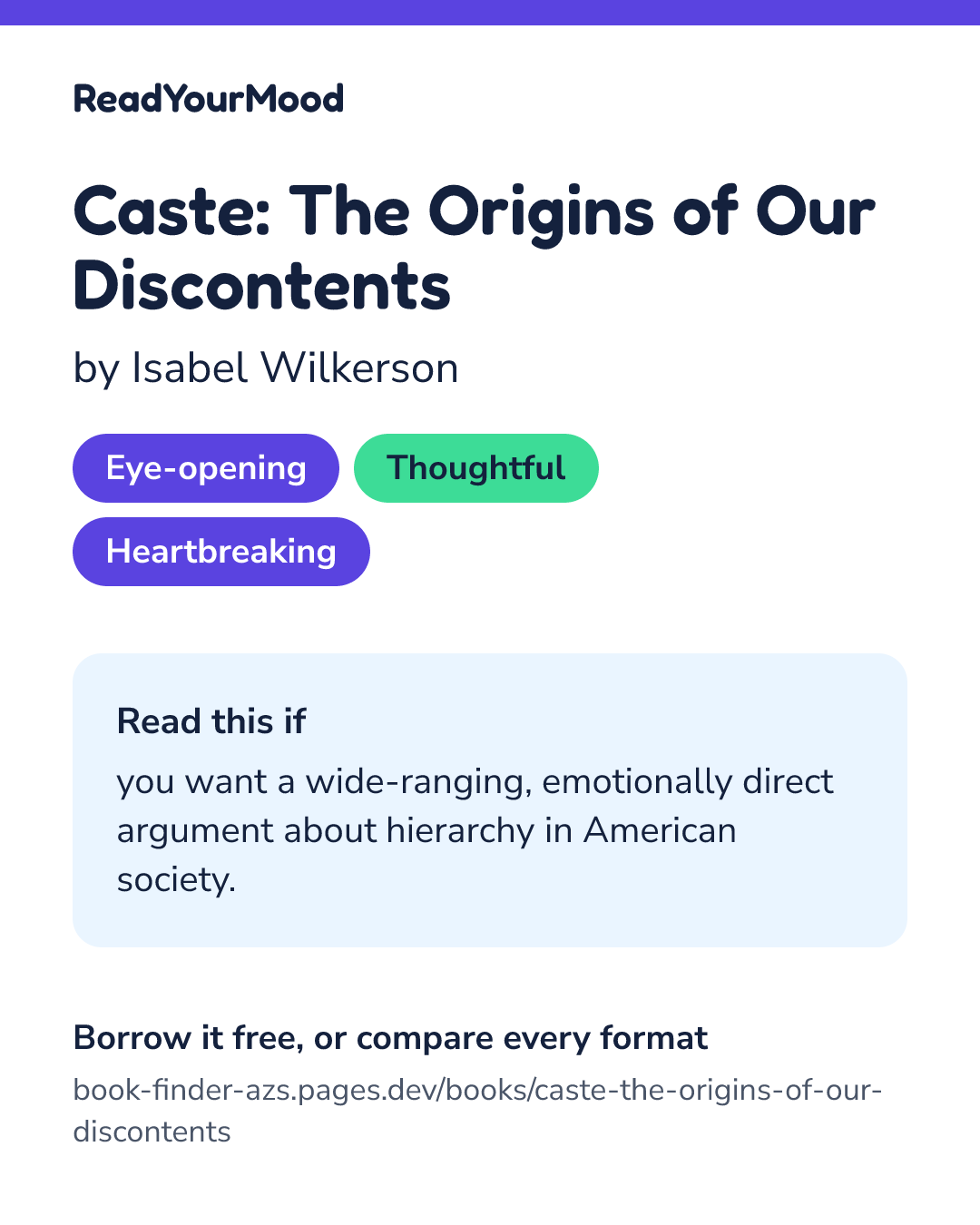 Share card for Caste: The Origins of Our Discontents