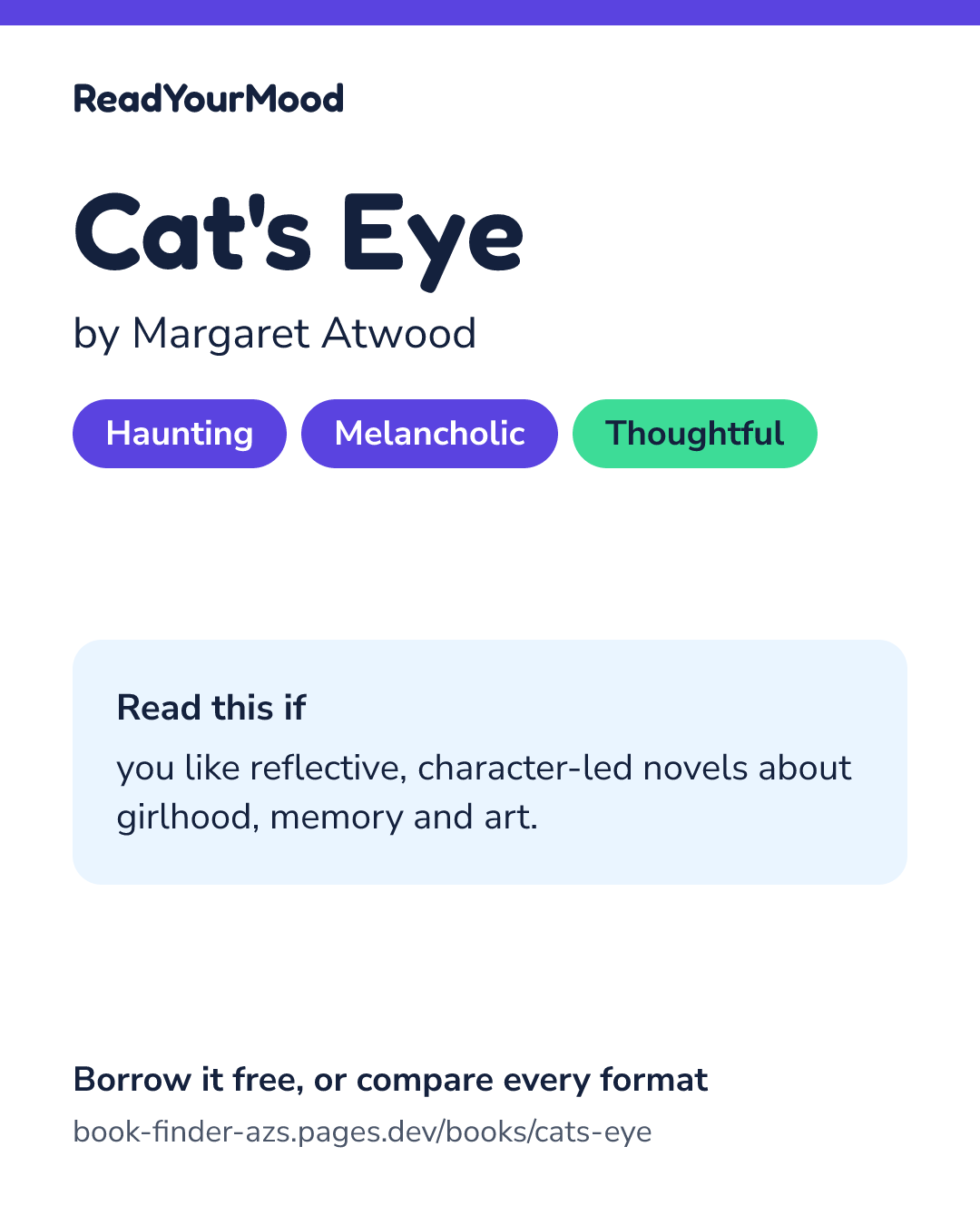 Share card for Cat's Eye