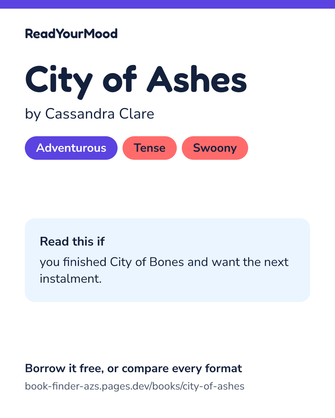 Share card for City of Ashes
