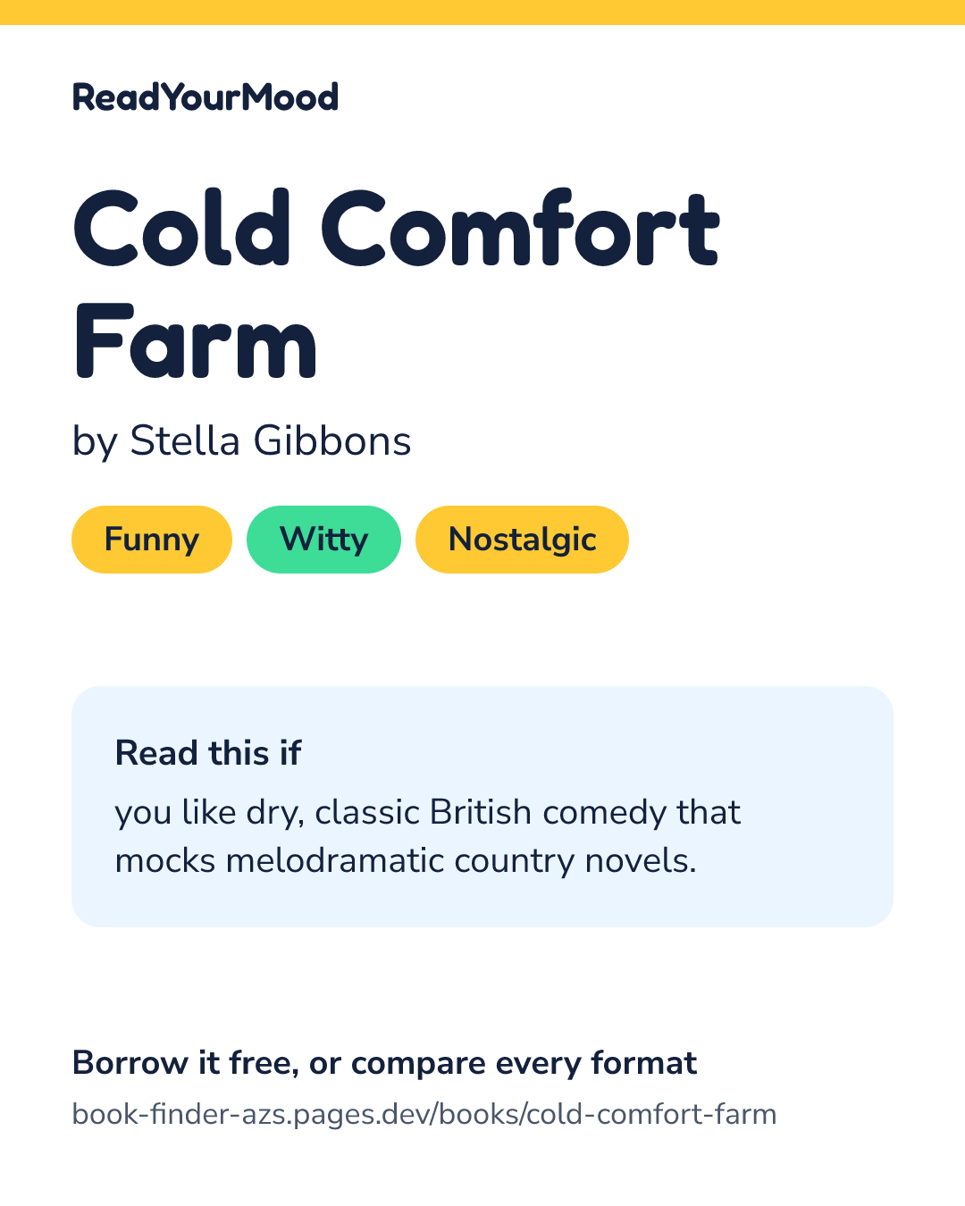 Share card for Cold Comfort Farm