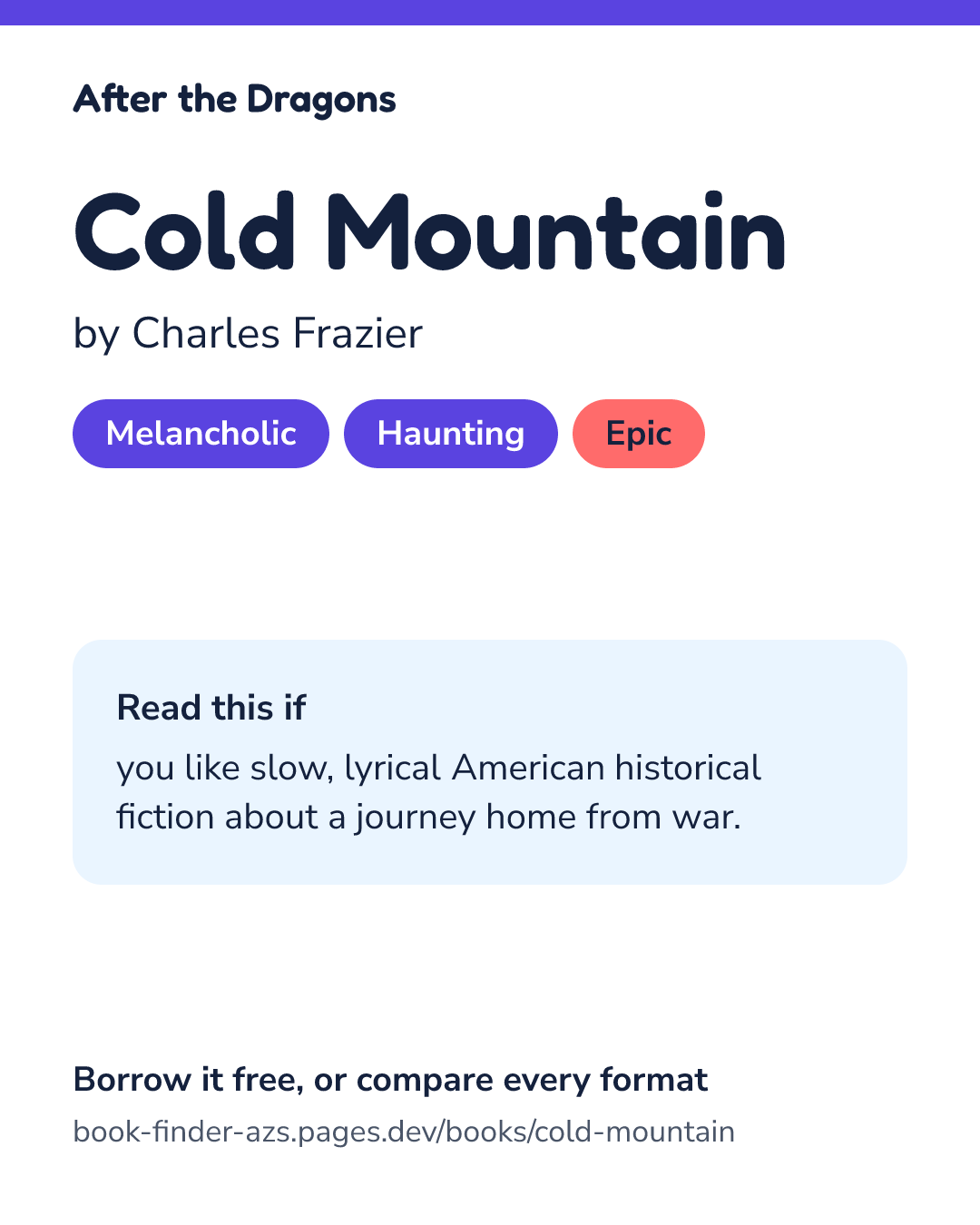 Share card for Cold Mountain