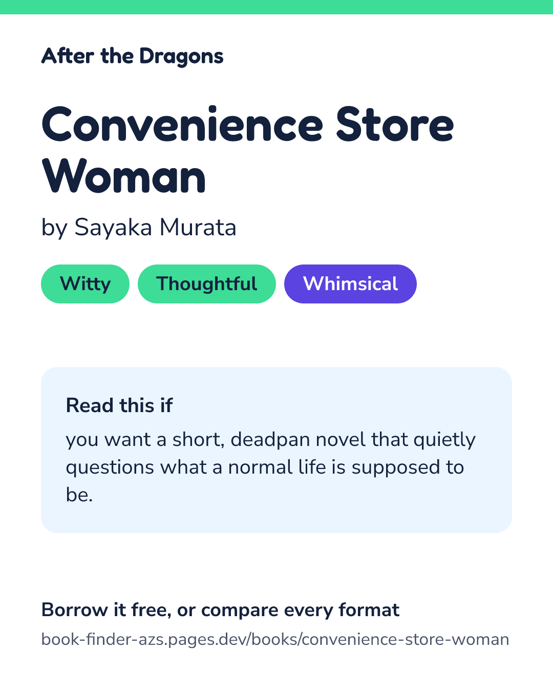 Share card for Convenience Store Woman