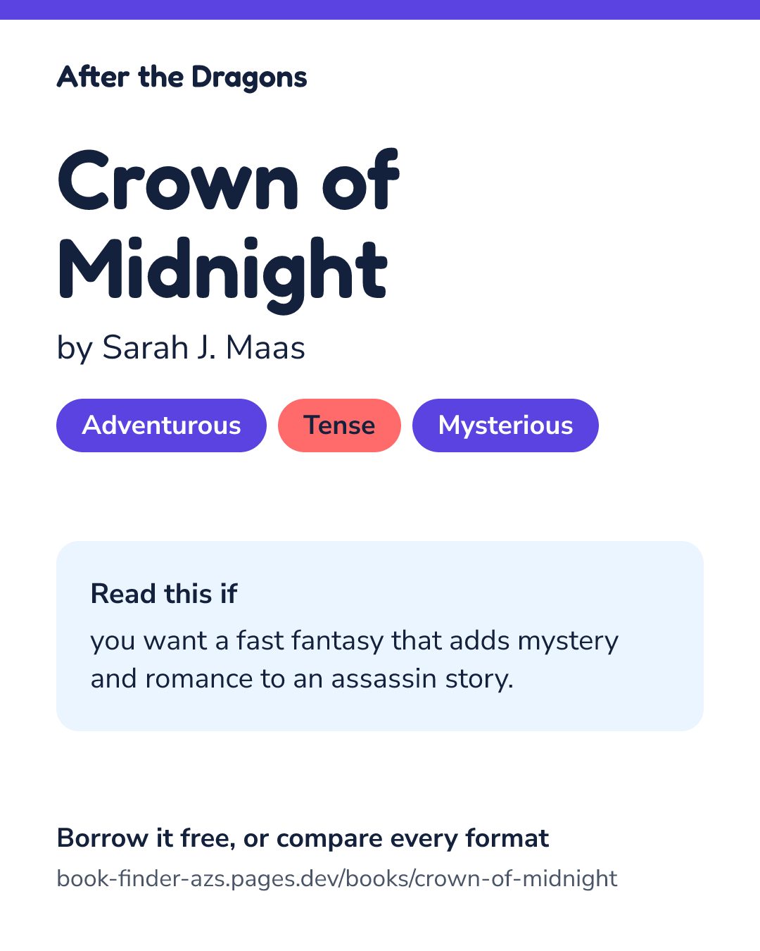 Share card for Crown of Midnight