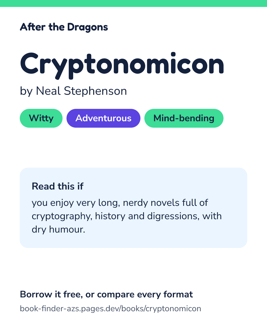 Share card for Cryptonomicon