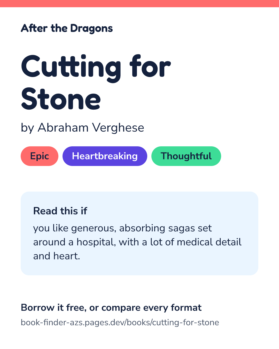 Share card for Cutting for Stone
