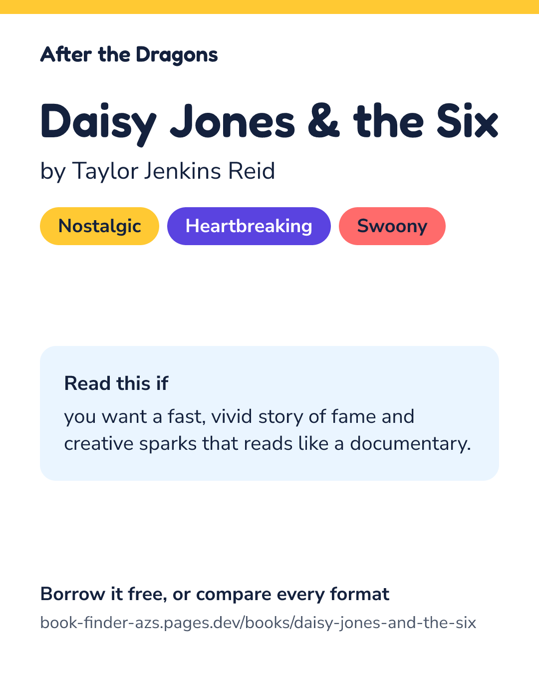 Share card for Daisy Jones & the Six