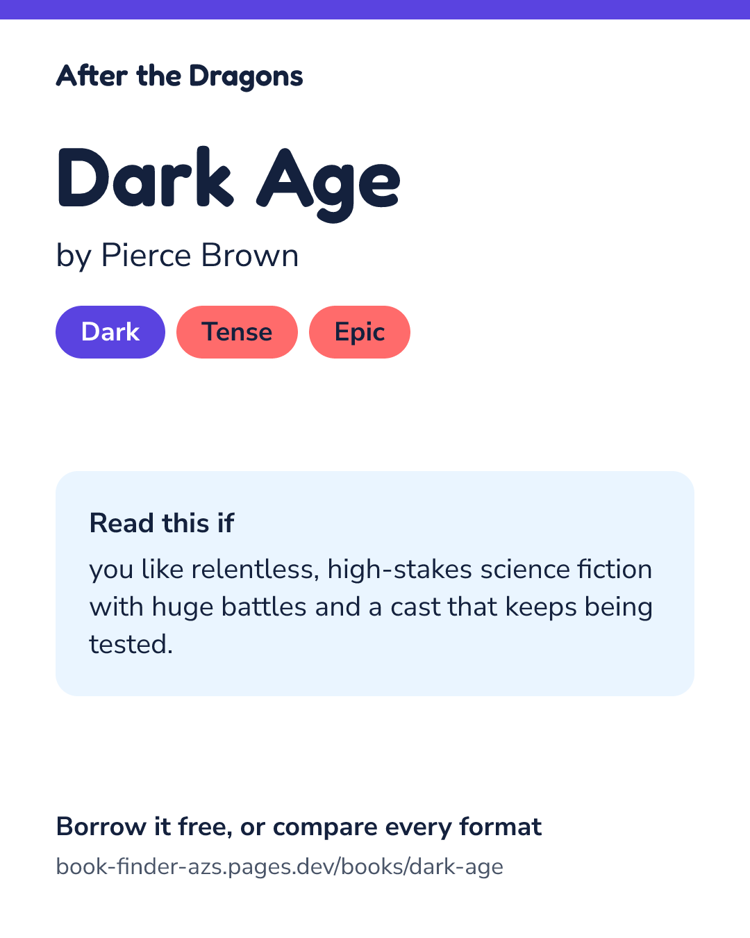 Share card for Dark Age