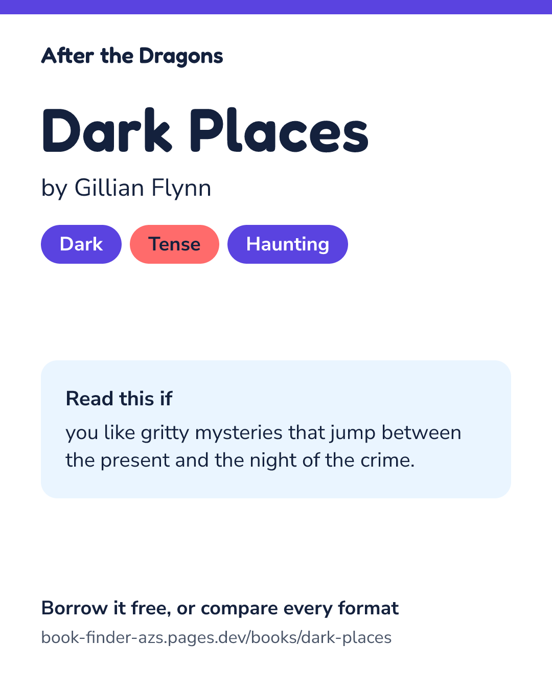 Share card for Dark Places