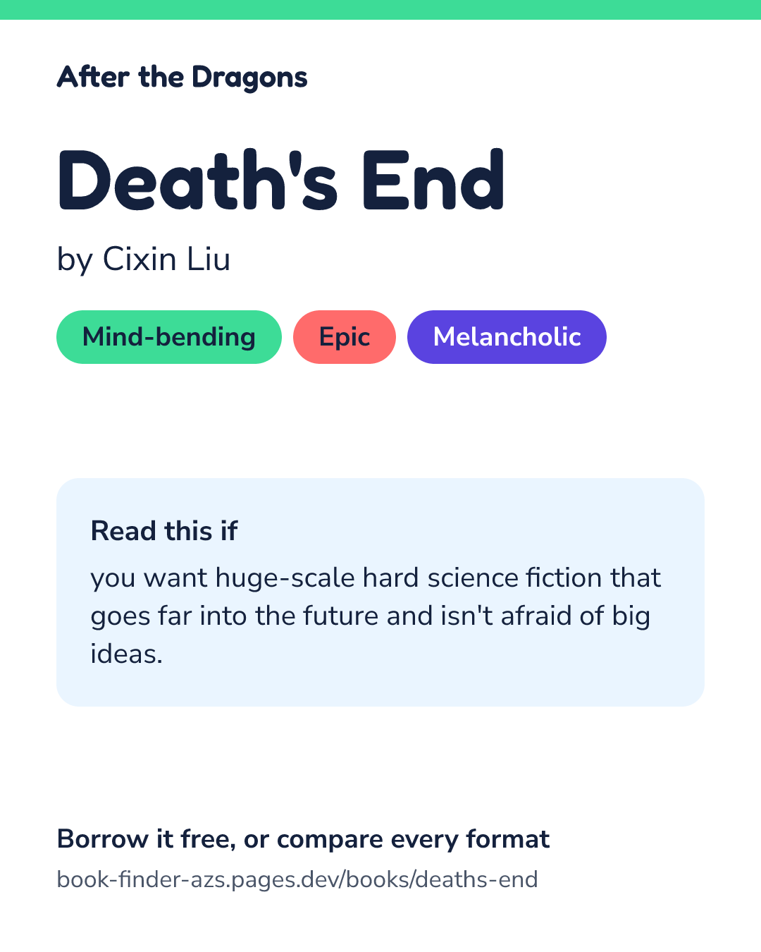 Share card for Death's End