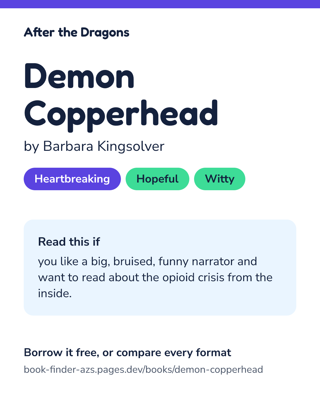 Share card for Demon Copperhead