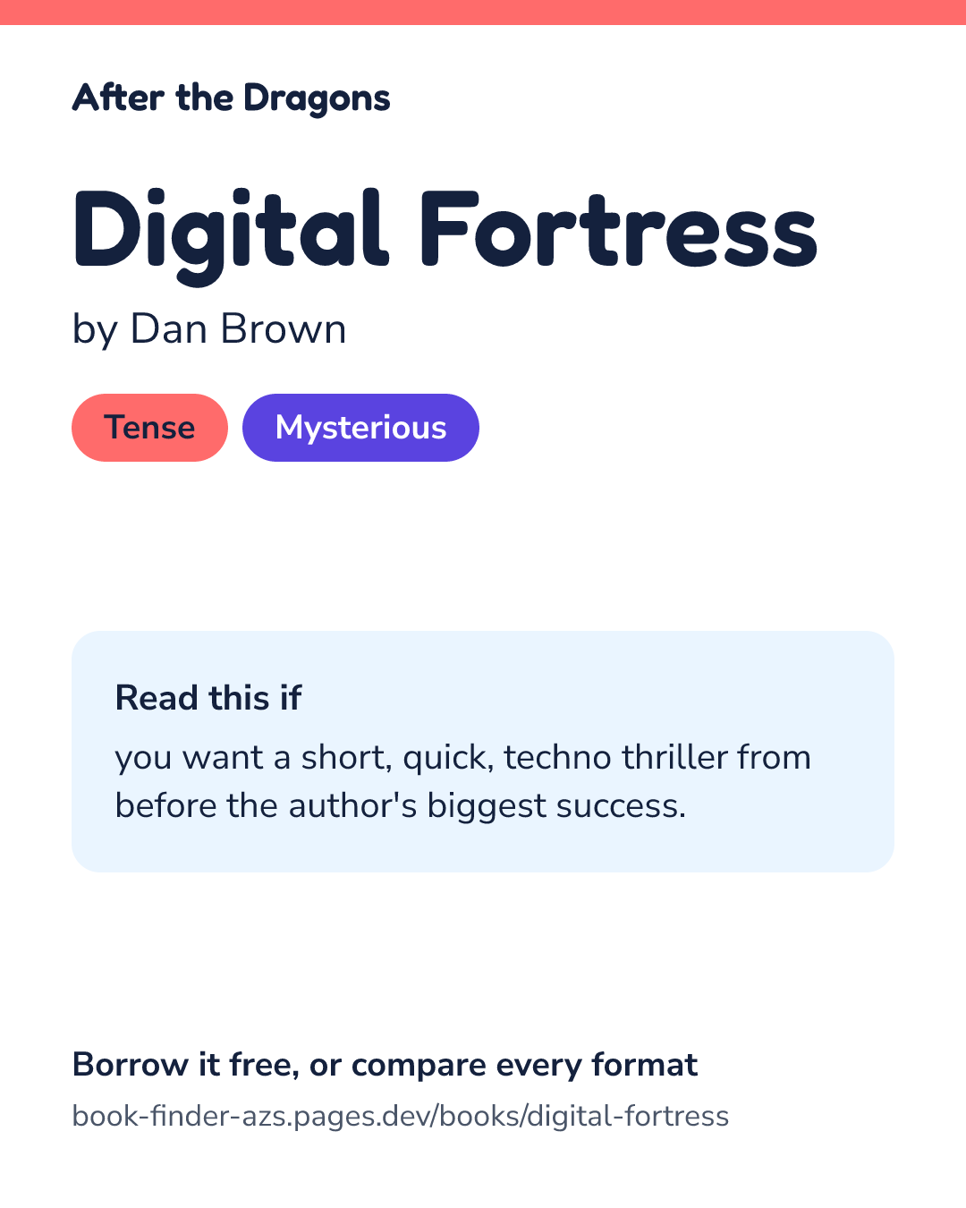 Share card for Digital Fortress