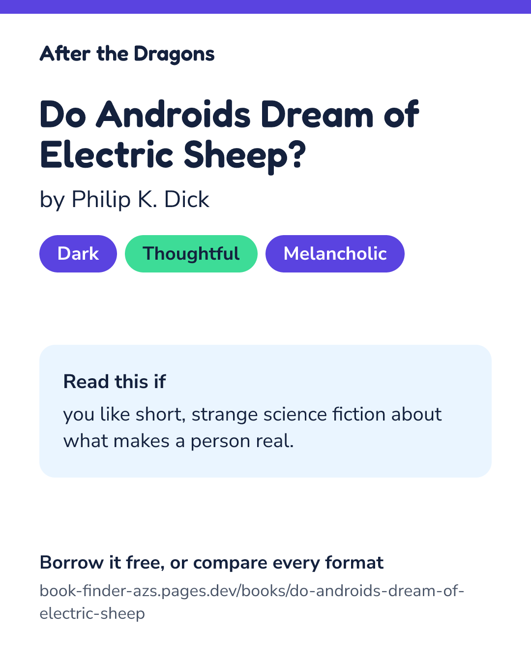 Share card for Do Androids Dream of Electric Sheep?