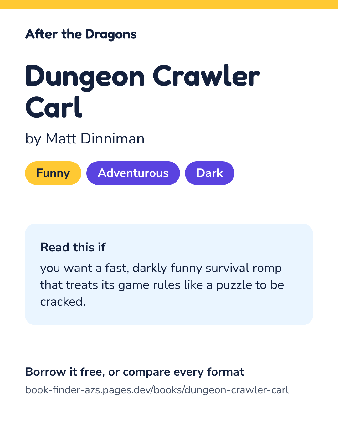 Share card for Dungeon Crawler Carl