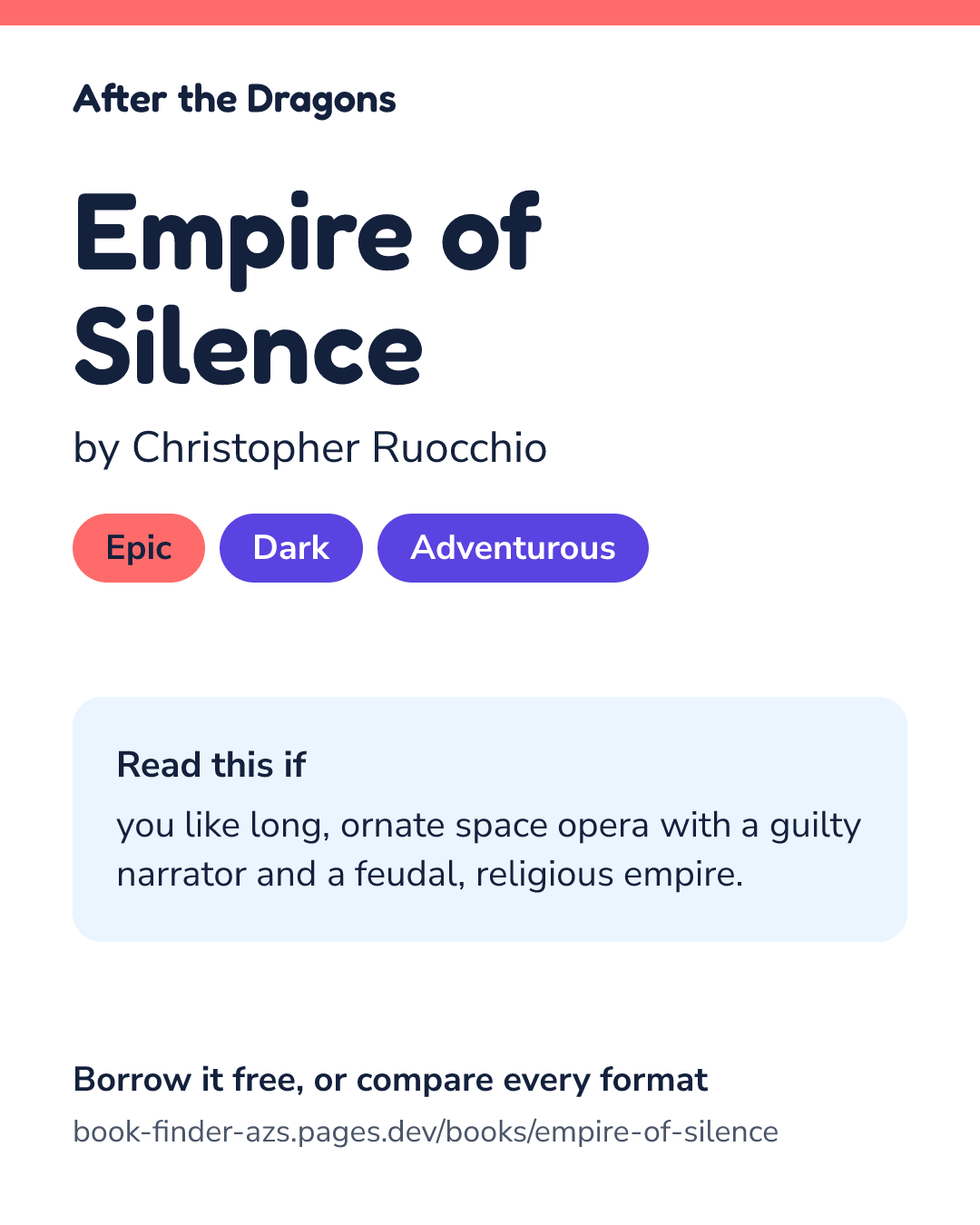 Share card for Empire of Silence