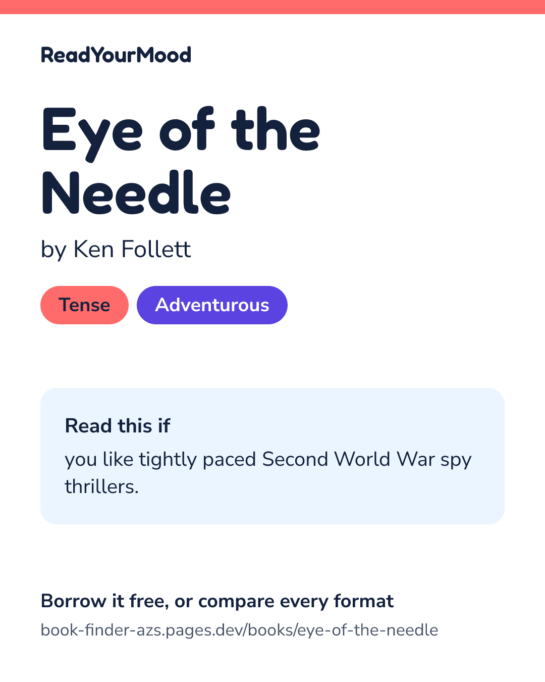 Share card for Eye of the Needle