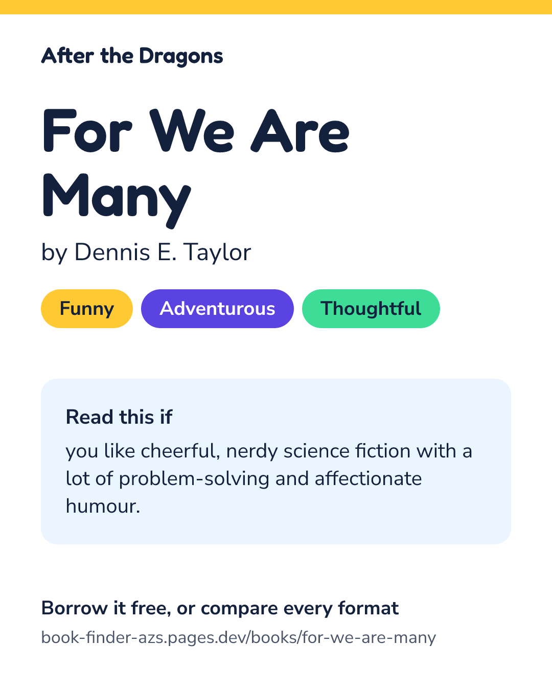Share card for For We Are Many
