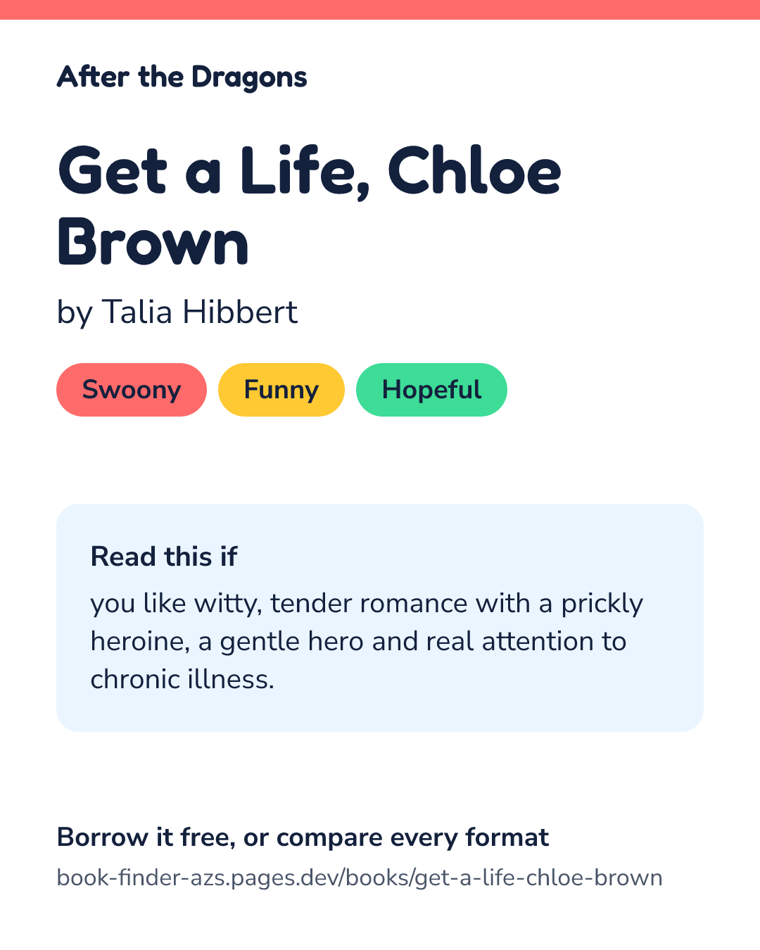 Share card for Get a Life, Chloe Brown