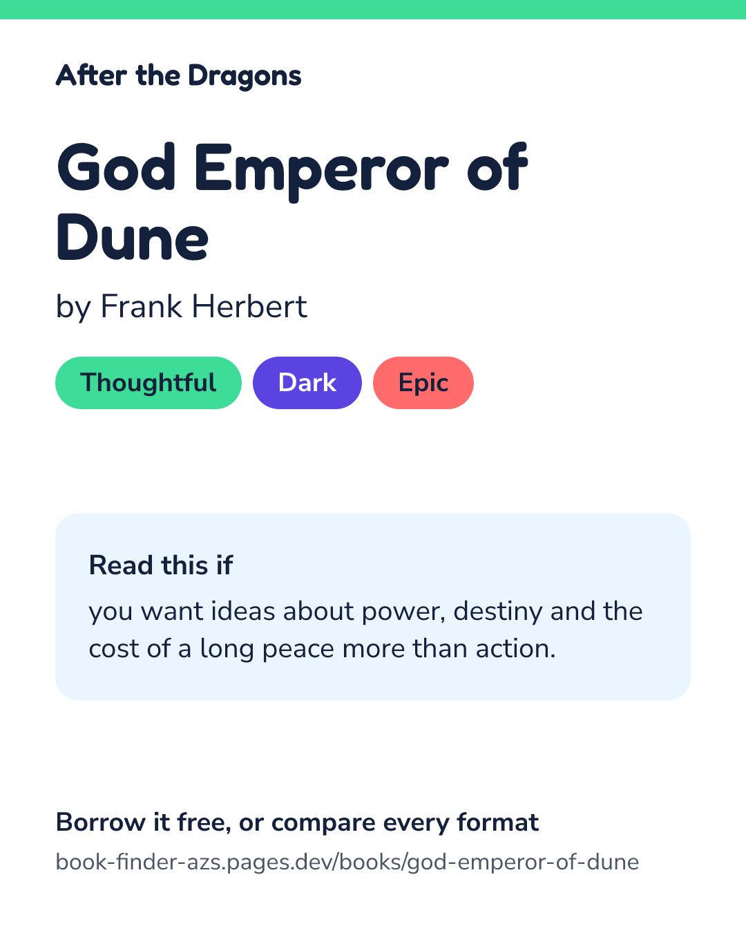 Share card for God Emperor of Dune