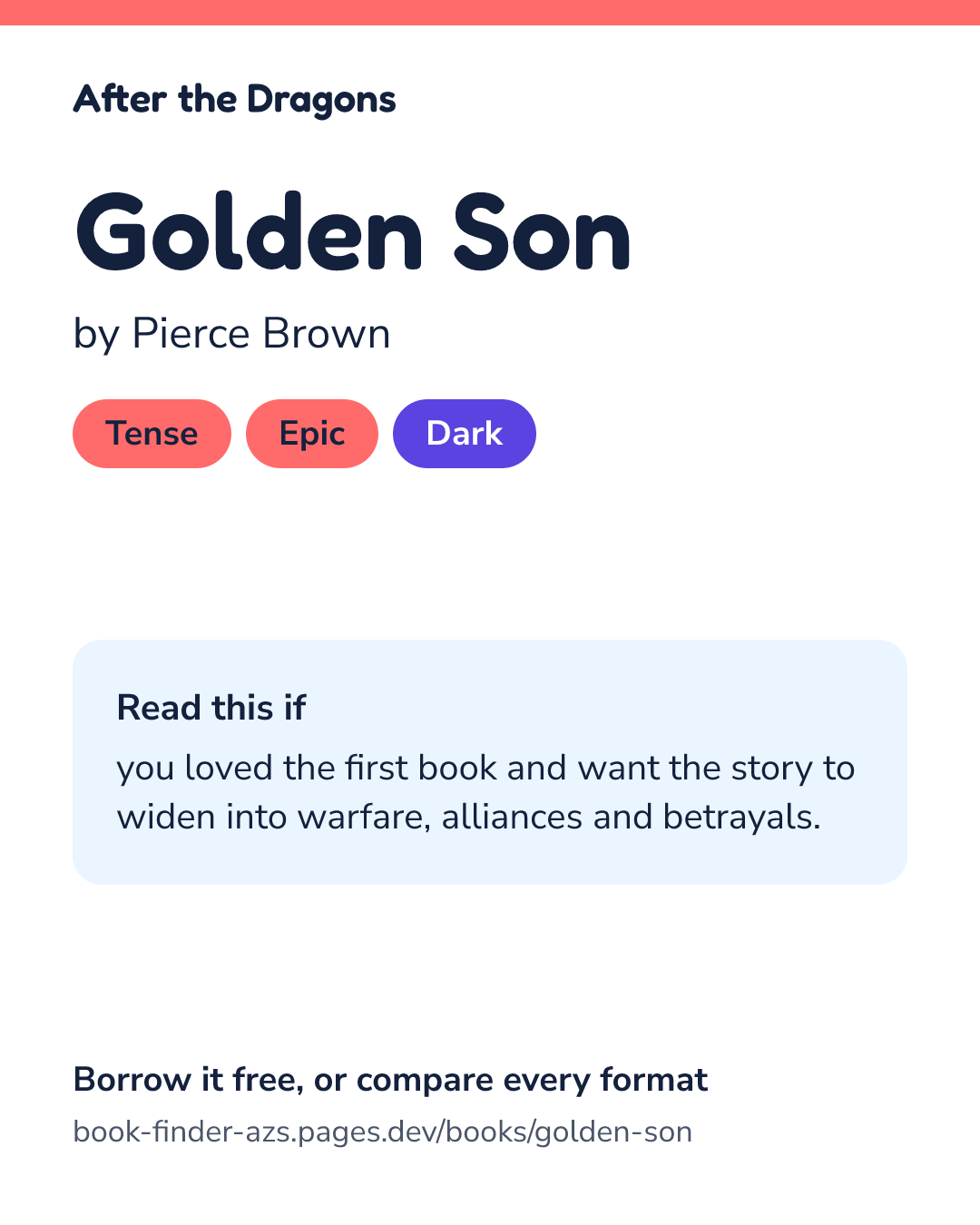 Share card for Golden Son