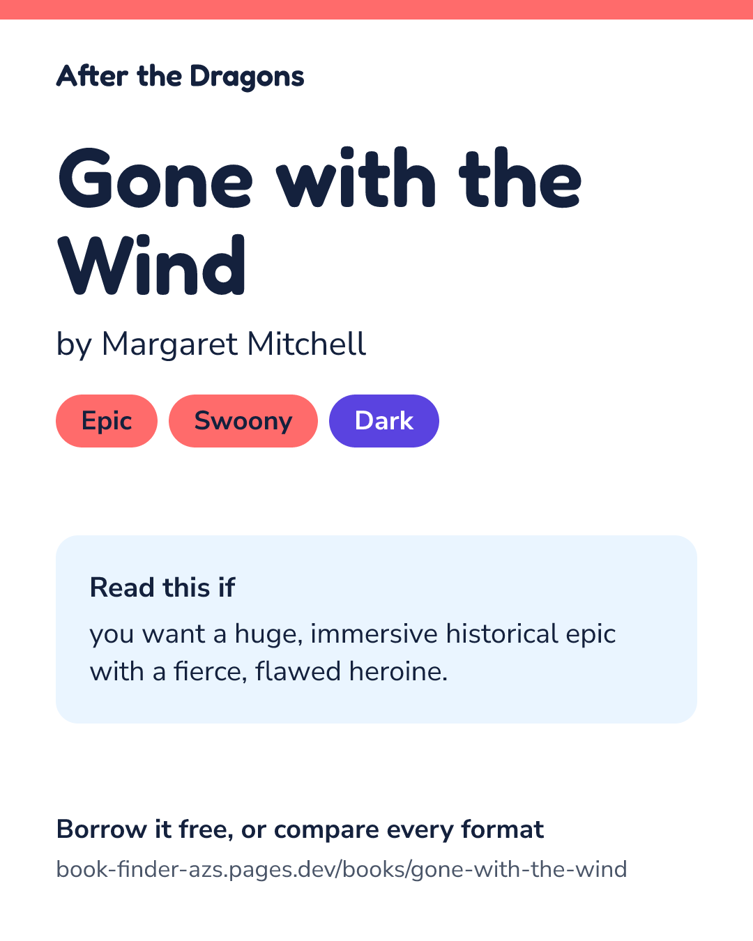 Share card for Gone with the Wind